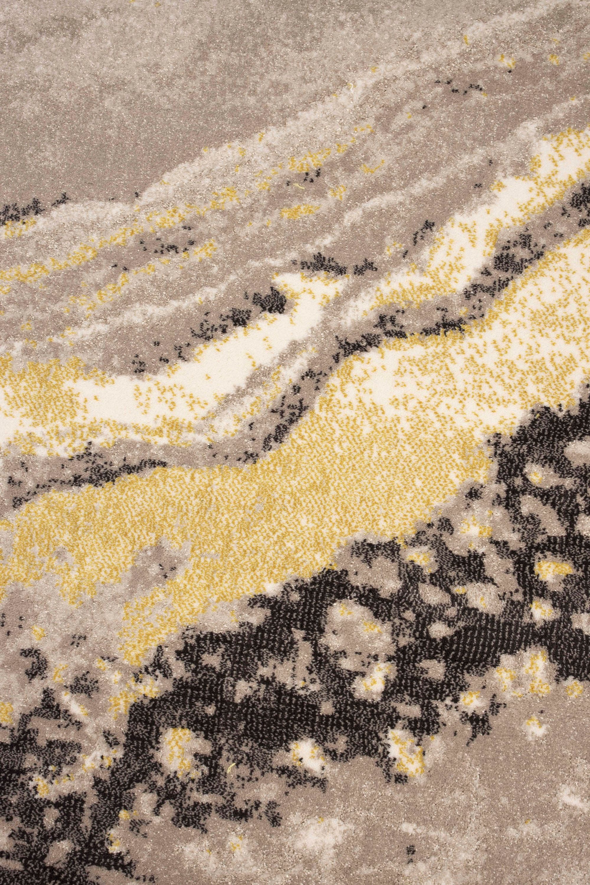 Zuiver Solar Grey/Ochre Rectangle Rug 200x290